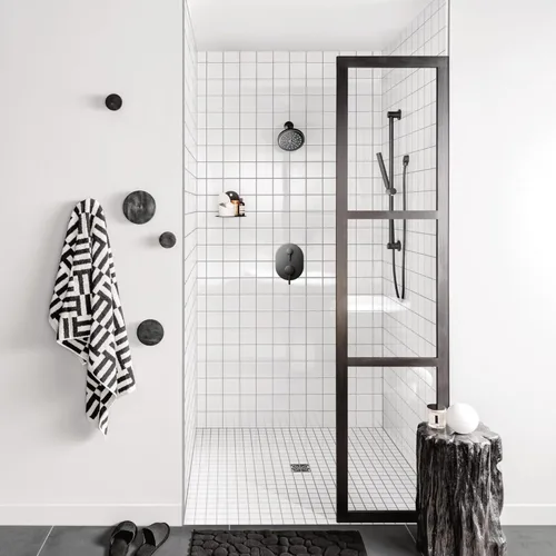 Miniatura 5 de Moen Align Grifo de ducha de serie M-CORE 3, con moldura de 2 mangos color negro mate, requiere válvula, UT3290BL