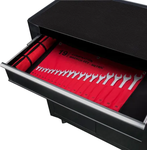 Miniatura 6 de Juego de 19 llaves combinadas métricas completas en bolsa enrollable, sin tamaños métricos omitidos de 6mm a 24mm Juego de llaves de mejor valor