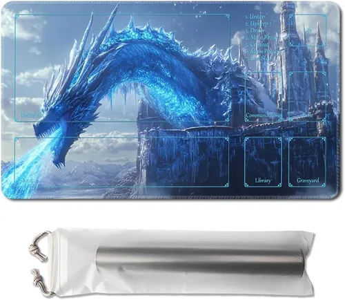 Miniatura 21 de MTG - Tapete de juego de 24 x 14 pulgadas, con parte trasera antideslizante, ideal para entusiastas de los juegos de cartas, tapete de juego TCG