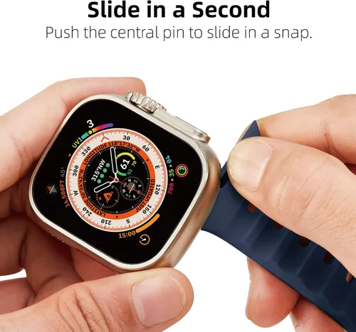 Miniatura 7 de Correa deportiva compatible con Apple Watch Ultra 2 Band de 1.929 in 1.811 in 1.772 in 1.732 in 1.654 in para hombres, correas de silicona suave