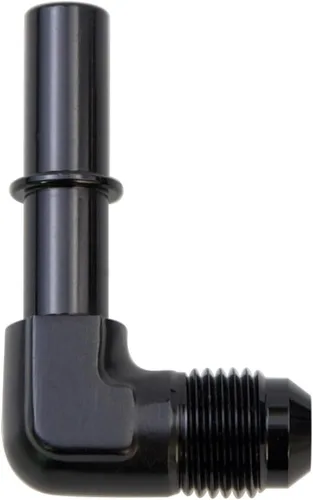 Miniatura 5 de KRD PERFORAMANCE 3/8 SAE Conexión rápida a 6AN Macho Push On EFI Manguera de línea de combustible de 90 grados Adaptador de montaje Conector
