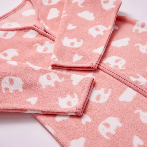 Miniatura 2 de DaysU Saco de dormir de micro forro polar para bebé de 18 a 24 meses con mangas largas de 1.5 TOG, manta cálida de felpa para bebé con cremallera