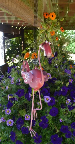 Miniatura 3 de Sunset Vista Design - Decoración de jardín animada, 18 pulgadas, flamenco