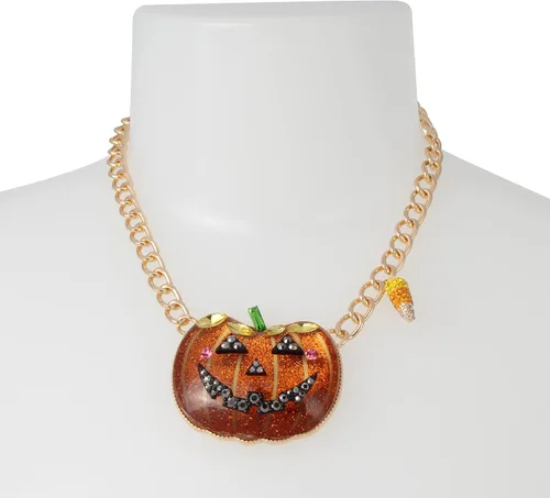 Miniatura 3 de Betsey Johnson Collar con colgante corto de calabaza, Vidrio Plástico Metal no precioso Cristal Plástico, No es una piedra preciosa