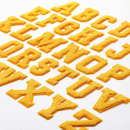 Miniatura 20 de Waydress 26 Piezas Parches de Letras de Felpilla para Planchar de 4.5 Pulgadas Parches de Letras del Alfabeto A-Z de Felpilla para Coser