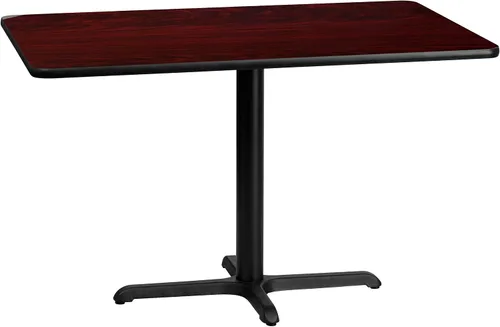 Miniatura 6 de Flash Furniture Stiles - Mesa rectangular laminada negra de 30 x 48 pulgadas con base de altura de mesa de 23.5 x 29.5 pulgadas