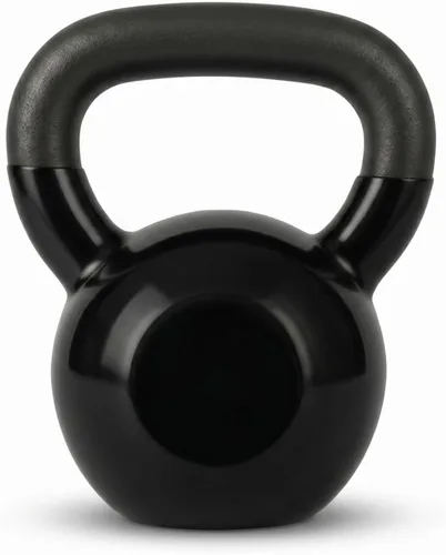 Amber Fight Gear Vinyl Coated Kettlebell Weights | Solid Cast Iron Kettle Bells for Strength Training, Core Workouts & Cardio | Home Gym Exercise