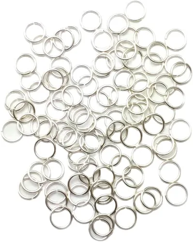 100 anillos de salto abiertos de plata de ley 925, calibre 24 de 0.177 in de diámetro exterior y 0.138 in de diámetro interior, fabricados en