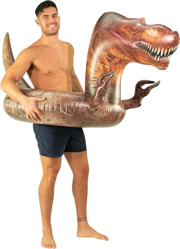 Poolcandy Tubos inflables de piscina de animales de 40 pulgadas y anillos de natación (T-Rex Dinosaur Tyrannosaurus Rex 40 pulgadas tubo de piscina