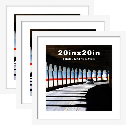 Miniatura 36 de Picrit Paquete de 3 portarretratos de 20 x 20 pulgadas, póster de 16 x 16 pulgadas con paspartú o de 20 x 20 pulgadas sin paspartú para montaje