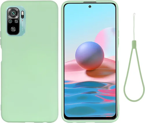 Miniatura 10 de Funda para Xiaomi Redmi Note 10S, Funda protectora de silicona líquida para Xiaomi Redmi Note 10S con cordón de silicona, cubierta delgada y suave a