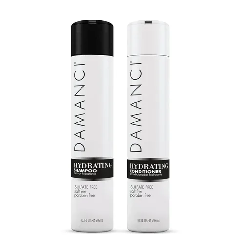 Miniatura 7 de Damanci Champú hidratante y acondicionador dúo, champú y acondicionador sin sulfato para cabello seco, con queratina y colágeno, sin parabenos ni
