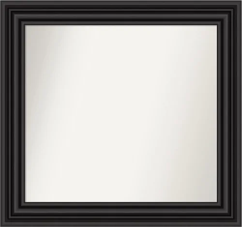 Miniatura 386 de Amanti Art Espejo personalizado, espejo de baño negro puente, espejo de pared o espejo de tocador de baño sobre el fregadero (26 x 26 pulgadas)