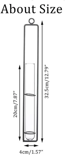 Miniatura 4 de Sziqiqi Florero de tubo de propagación de vidrio transparente colgante para esquejes, propagación de plantas hidropónicas, hogar, balcón, contenedor