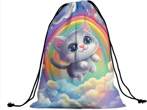 Miniatura 121 de Bolsa de agarre de gimnasia de piel de animal, bolsa de gimnasia con cordón ajustable, bolsa de cuerda para fauna silvestre, Mariposas Galaxy