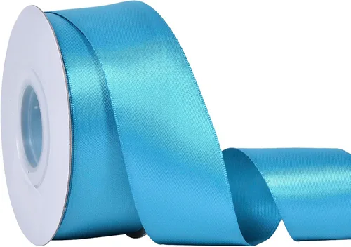Miniatura 60 de YAMA Cinta de satén de doble cara, 2 pulgadas, 25 yardas para envolver regalos, color blanco