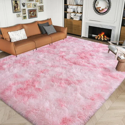 Miniatura 121 de Dssimo - Alfombra superesponjosa para la habitación, alfombra de área moderna, pequeña, suave y acogedora de felpa para niños, niñas y adolescentes