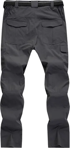 Miniatura 31 de Pantalones de senderismo para hombre, ligeros, resistentes al agua, de secado rápido, pesca, viajes, campamento, al aire libre, transpirables