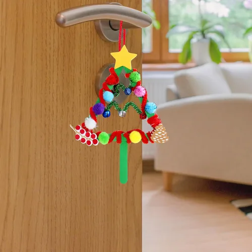 Miniatura 9 de Winlyn 27 juegos de manualidades de Navidad, manualidades de invierno, palillos de paleta, adornos de árbol de Navidad, juegos de arte, palos