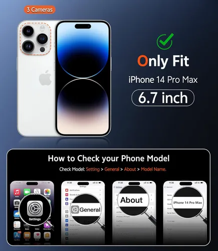 Miniatura 386 de FNTCASE Funda para iPhone 13 Pro-Max: Fundas magnéticas transparentes compatibles con Magsafe Slim anti amarillamiento protección contra caídas
