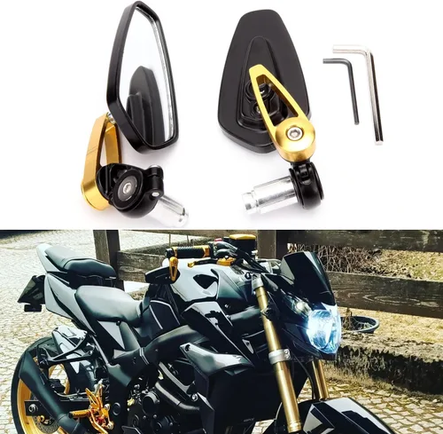 Miniatura 11 de Rich Choices Universal Espejos Retrovisores Negros para Motocicleta de 22mm 7/8'' de Extremo de Manillar GROM MSX125 CB500F Z125 pro Z650 Z750 Z800