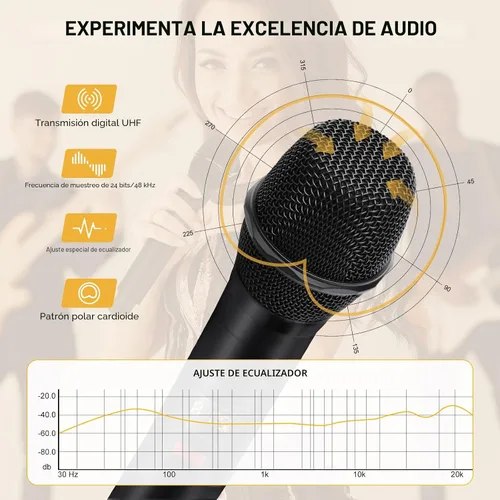 Miniatura 2 de MELONARE Sistema de micrófono inalámbrico de 4 canales, juego de micrófono inalámbrico UHF para montaje en rack con 4 frecuencias de 10, rango