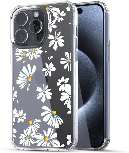 Miniatura 16 de RANZ Funda para iPhone 15, serie antiarañazos, a prueba de golpes, transparente de policarbonato duro + funda protectora de TPU para iPhone 15