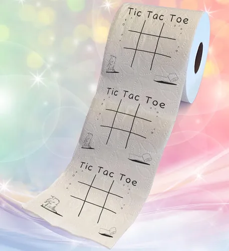 Miniatura 2 de Printed TP Tic Tac Toe - Papel higiénico impreso - Divertido rollo de papel higiénico para broma, sorpresa, decoración de baño, regalo novedoso