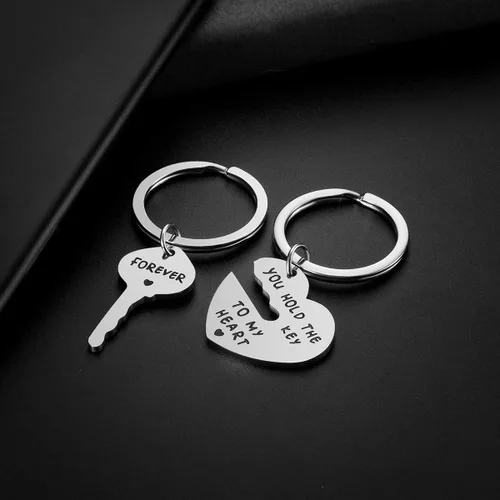 Miniatura 4 de Regalos para pareja para novio y novia Llavero con texto en inglés You Hold The Key To My Heart para él y ella, regalos de cumpleaños para el día