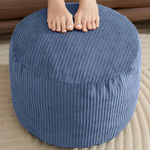 WSOFRLAC Puf Otomano Reposapiés con Espuma Otomana Pequeña para Sala de Estar Otomanas Puf de Pana 26x18 pulgadas Pufs de Piso Reposapiés para Silla
