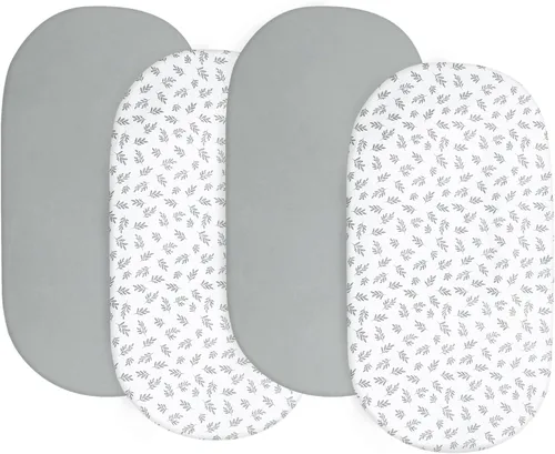 Miniatura 10 de Sábanas para moisés de bebé, paquete de 4 unidades, compatibles con Dream On Me Lacy/Karley Bedside Sleeper/Graco Sense2Snooze/DreamMore Bedside