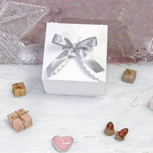 Miniatura 8 de WEWILUCK Pequeña caja de regalo blanca, 10 cajas de regalo bonitas con tapas a granel para bodas, propuestas de dama de honor, cumpleaños, fiestas