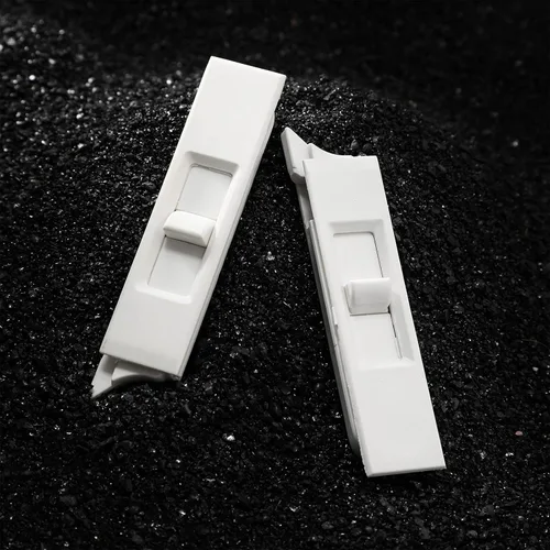 Miniatura 3 de Jetec 20 pares de pestillos inclinables de plástico blanco para construcción, pares de pestillos deslizantes con resorte para ventana corrediza