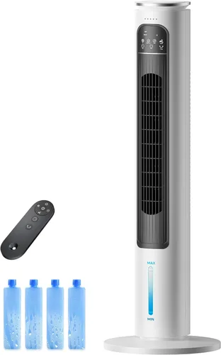Unidad de aire acondicionado portátil sin ventanas con control remoto, enfriador de aire evaporativo sin ventilación de 37 pulgadas, enfriador