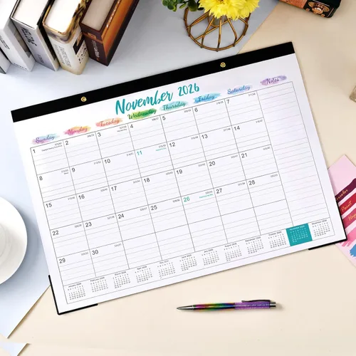 Miniatura 7 de Calendario de escritorio 2024, calendario 2024 de enero de 2024 a diciembre de 2024, calendario mensual de escritorio de 12 meses, 17 x 12 pulgadas