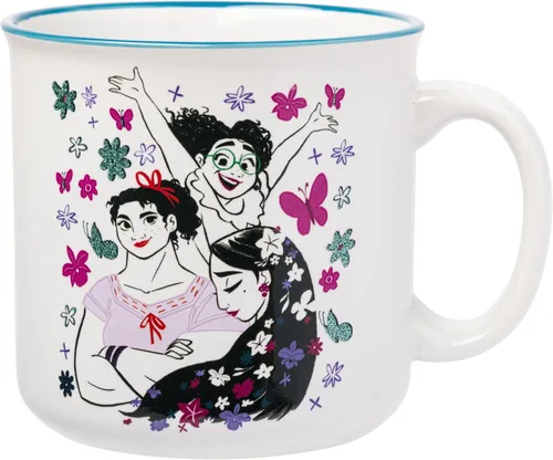 Miniatura 14 de Silver Buffalo - Taza de cerámica de campamento de Los Ositos Cariñositos con purpurina y frase «Positive Vibes» de 20 onzas Care Bears Vibes