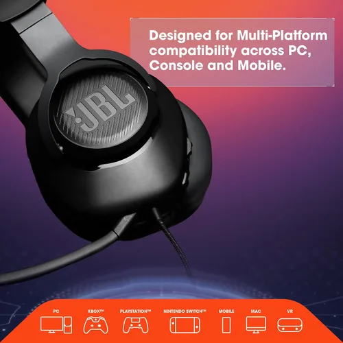 Miniatura 3 de JBL Quantum 100 - Wired Over-Ear Gaming Headphones - Black,Large,(Pack of 4)