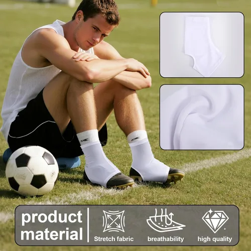 Miniatura 6 de Spats - Fundas para tacos de fútbol, fundas para tacos juveniles, fundas para tacos de bicicleta, fundas para tacos de fútbol que mantienen la Blanco