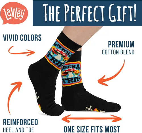 Miniatura 9 de Lavley Calcetines divertidos para adultos, regalos novedosos y rellenos de calcetines para hombres, mujeres y adolescentes, talla única