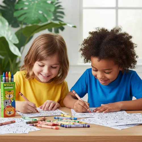 Miniatura 5 de Fun Express Mini Zoo Sarfari - Juego de libros y crayones para colorear de animales, 12 libros y 12 cajas de crayones - Recuerdos de fiesta