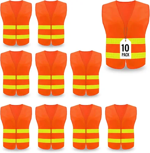 Miniatura 10 de Chaleco de seguridad, chaleco reflectante de alta visibilidad para hombres, trabajo, ciclismo, corredor, topógrafo, voluntario, carretera Azul