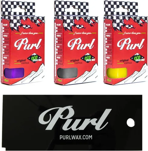 Miniatura 17 de PURL - Cera de esquí y snowboard - No tóxica - Biodegradable - Sin fluoros Grafito/Negro - Antiestático - 1 lb (454 g)