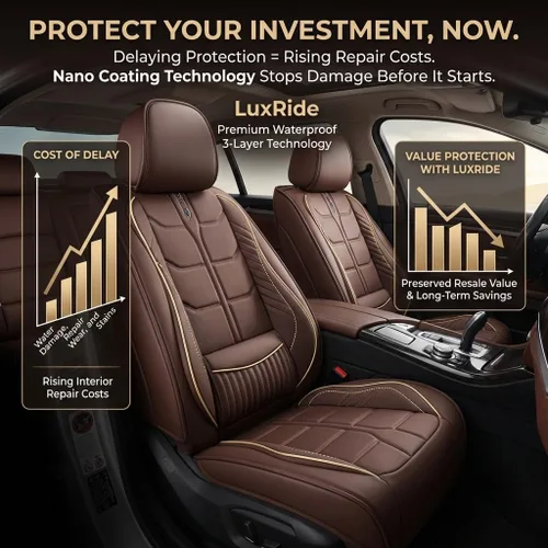 Miniatura 4 de URINOVET Funda de asiento de automóvil para Mercedes-Benz GLS 450 2017-2023, funda de asiento delantero y trasero de 5 plazas, fundas de asiento