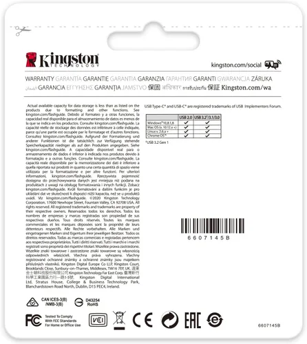 Miniatura 6 de Kingston DataTraveler 70 - Unidad flash USB-C de 256 GB USB 3.2 Gen 1 DT70/256GB, negro