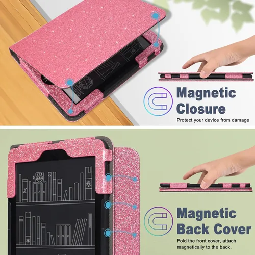 Miniatura 6 de Caweet Funda para Nook GlowLight 4 Plus de 7.8 pulgadas versión 2023, funda protectora plegable de piel sintética de alta calidad con ranura