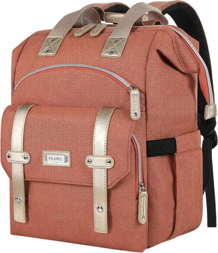 Miniatura 17 de Mochila para portátil para mujer, para trabajo de doctoras, profesoras, enfermeras, de 15.6 pulgadas, mochila universitaria de apertura amplia