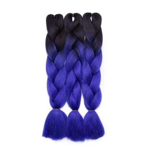 Miniatura 29 de Benehair Extensiones de cabello trenzado ombré de 24 pulgadas, 1 paquete de extensiones de cabello trenzado jumbo de alta temperatura, cabello