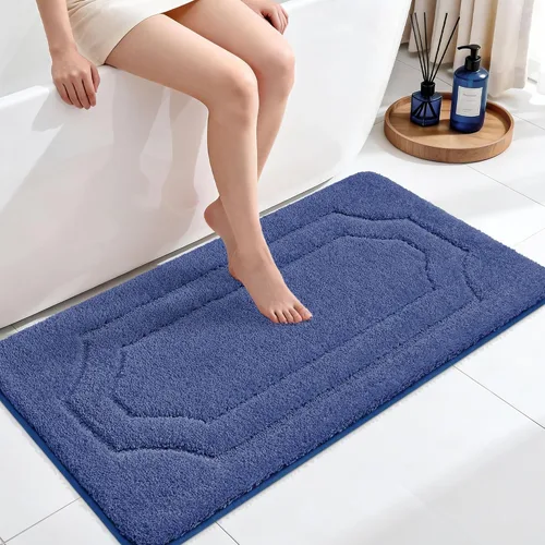 Miniatura 13 de BEQHAUSE Alfombra de Baño-Antideslizante-Tapete de Baño-Suave y Absorbente-Tapete de Ducha-Tapetes de Baño de Poliéster para Baño Lavables a Máquina
