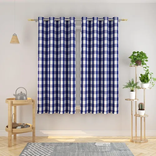 Miniatura 14 de Cortinas de 24 pulgadas de largo con diseño Buffalo Check Gingham Plaid para ventanas de cocina y baño, tratamiento para ventanas con 2 paneles