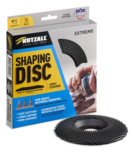 Miniatura 11 de Kutzall Disco de Moldeo Extremo - Mediano, 4-1⁄2" (114.3mm) Diámetro X 7⁄8" (22.2mm) Taladro - Accesorio de Amoladora Angular para Carpintería